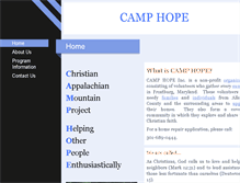 Tablet Screenshot of camphopemission.com
